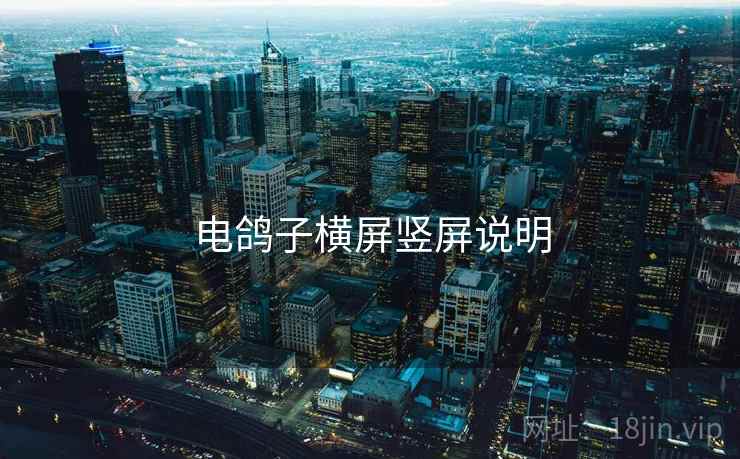 电鸽子横屏竖屏说明