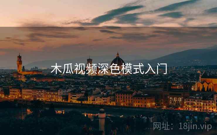 木瓜视频深色模式入门