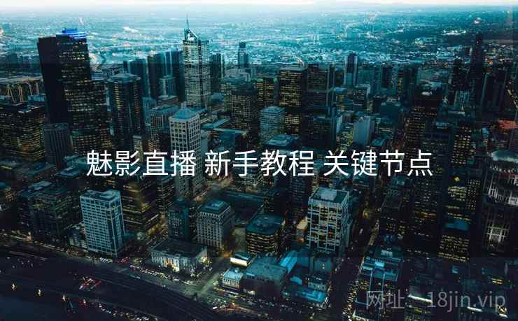 魅影直播 新手教程 关键节点