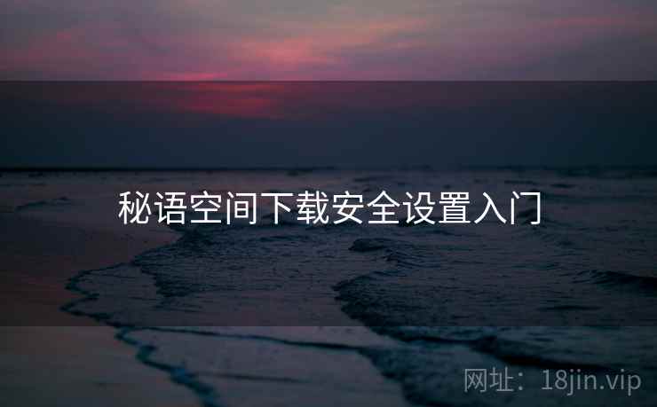 秘语空间下载安全设置入门