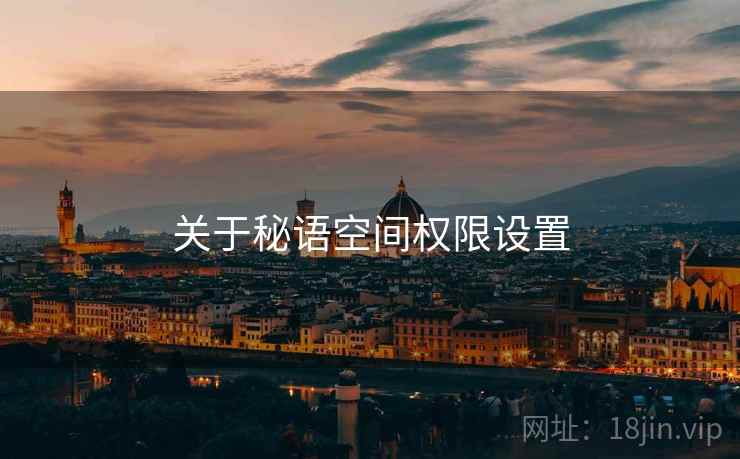 关于秘语空间权限设置