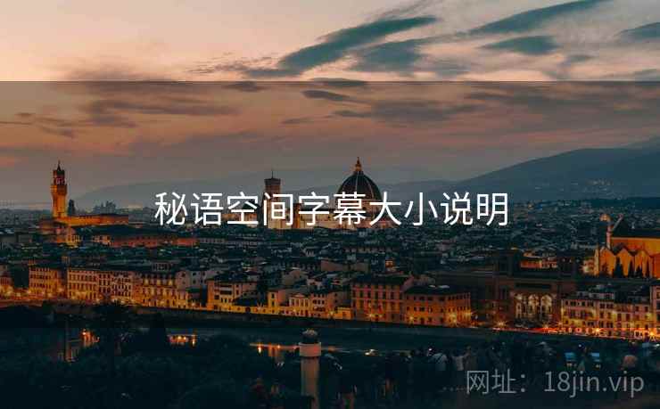 秘语空间字幕大小说明